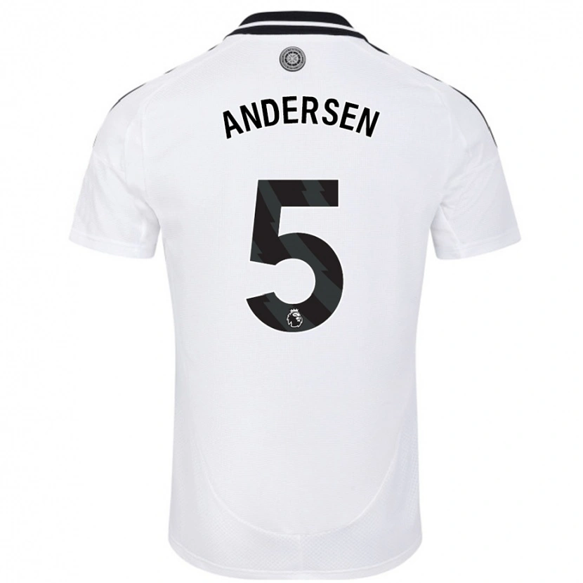 Danxen Damen Joachim Andersen #5 Weiß Heimtrikot Trikot 2024/25 T-Shirt