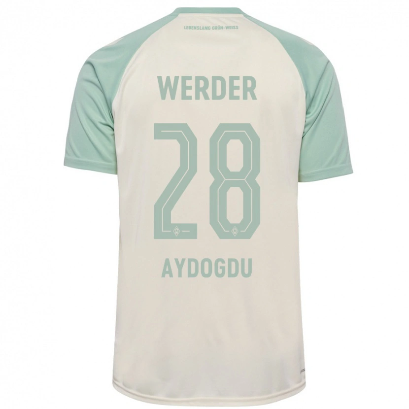 Danxen Damen Onur Aydogdu #28 Cremeweiß Hellgrün Auswärtstrikot Trikot 2024/25 T-Shirt