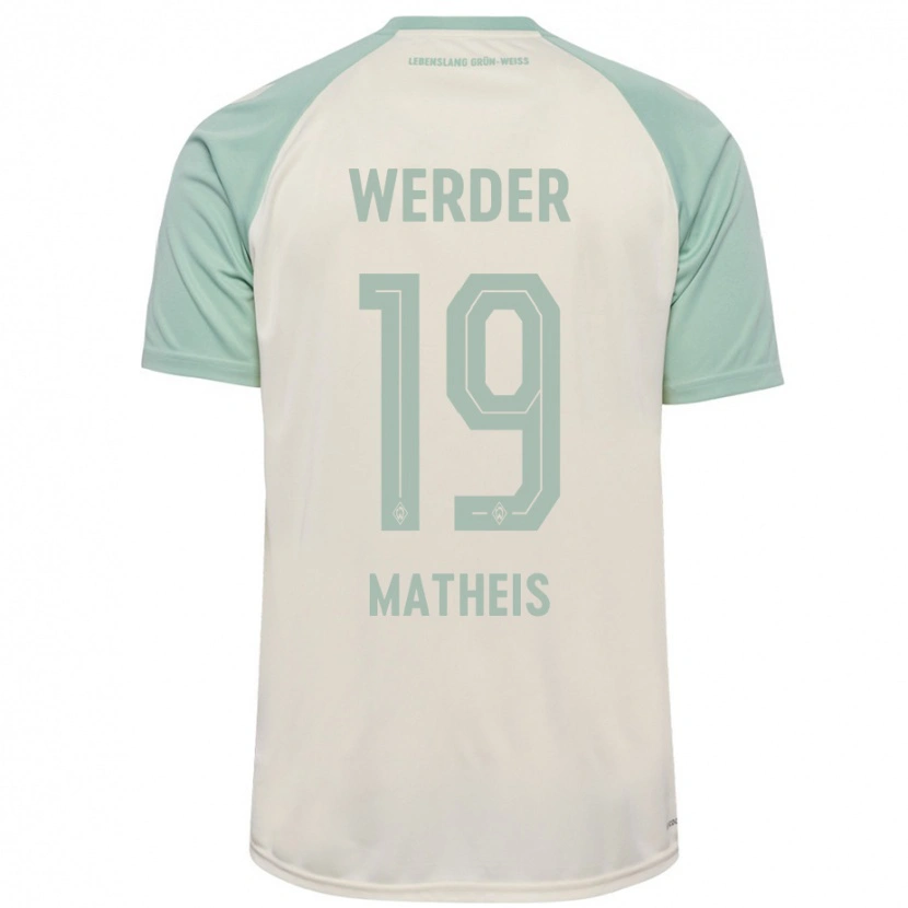 Danxen Damen Saskia Matheis #19 Cremeweiß Hellgrün Auswärtstrikot Trikot 2024/25 T-Shirt