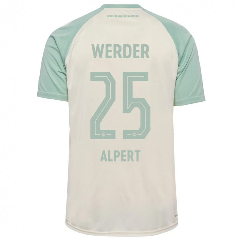 Danxen Damen Marvin Alpert #25 Cremeweiß Hellgrün Auswärtstrikot Trikot 2024/25 T-Shirt