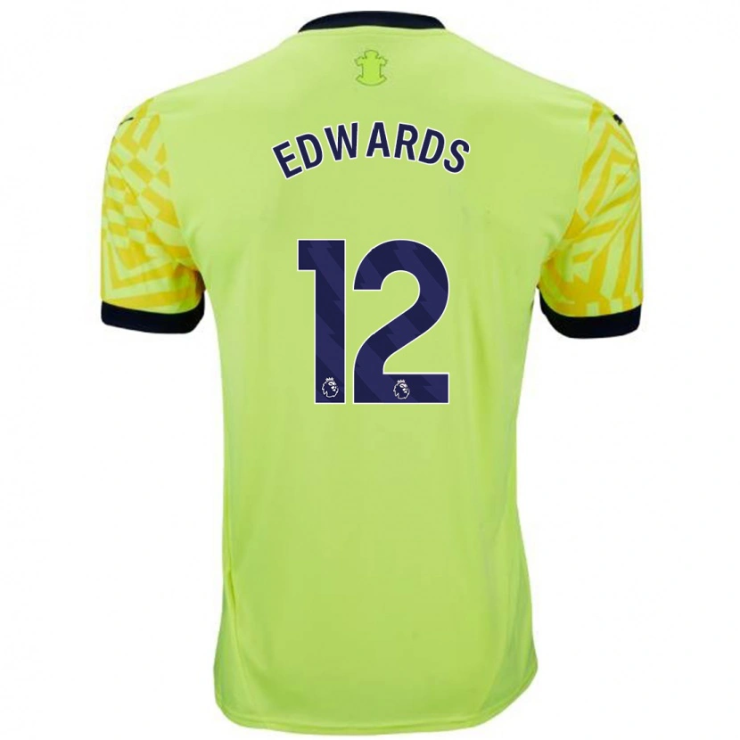 Danxen Damen Ronnie Edwards #12 Gelb Auswärtstrikot Trikot 2024/25 T-Shirt