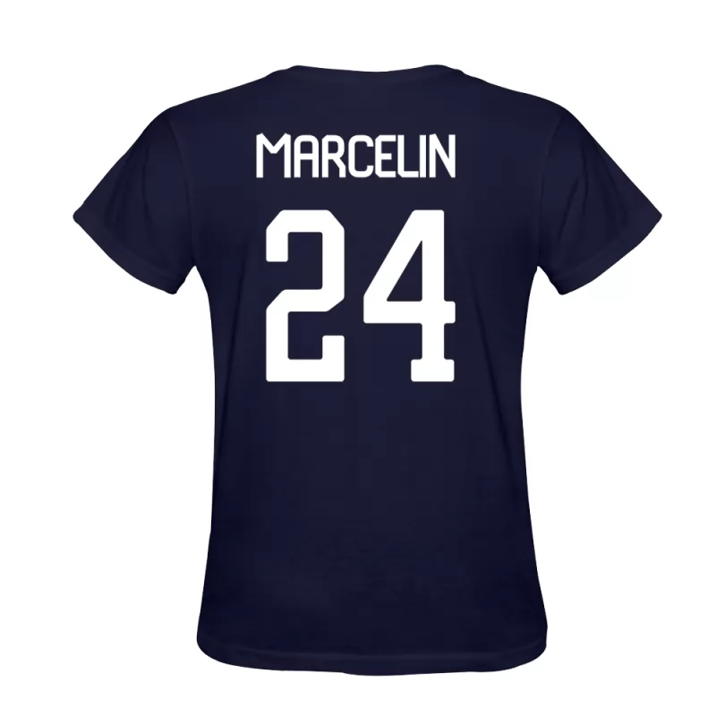 Herren Jean Marcelin #24 Dunkelblau T-shirt Design Trikot Hemd