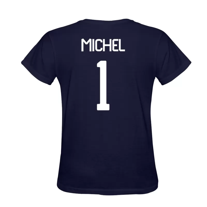 Herren Mathieu Michel #1 Dunkelblau T-shirt Design Trikot Hemd