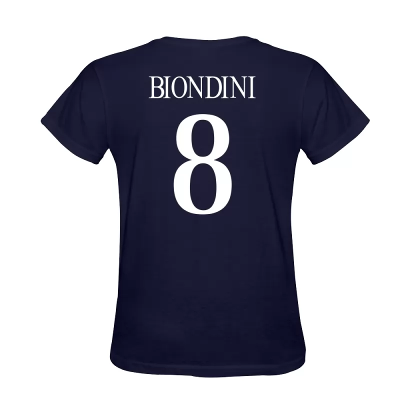 Herren Davide Biondini #8 Dunkelblau T-shirt Design Trikot Hemd