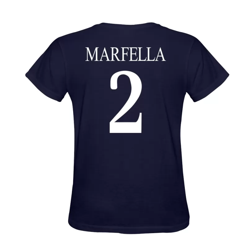 Herren Simone Marfella #2 Dunkelblau T-shirt Design Trikot Hemd