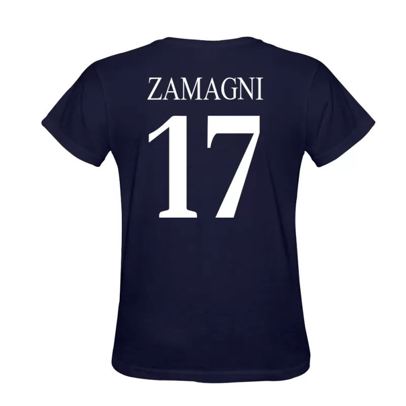 Herren Andrea Zamagni #17 Dunkelblau T-shirt Design Trikot Hemd