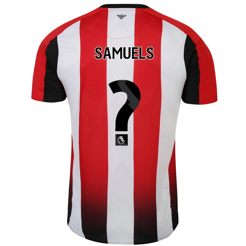 Danxen Kinder Kerron Samuels #0 Rot Weiß Heimtrikot Trikot 2024/25 T-Shirt