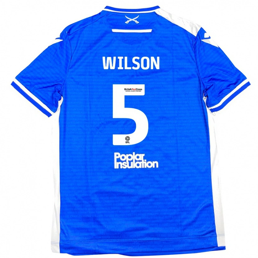 Danxen Kinder James Wilson #5 Blau Weiß Heimtrikot Trikot 2024/25 T-Shirt