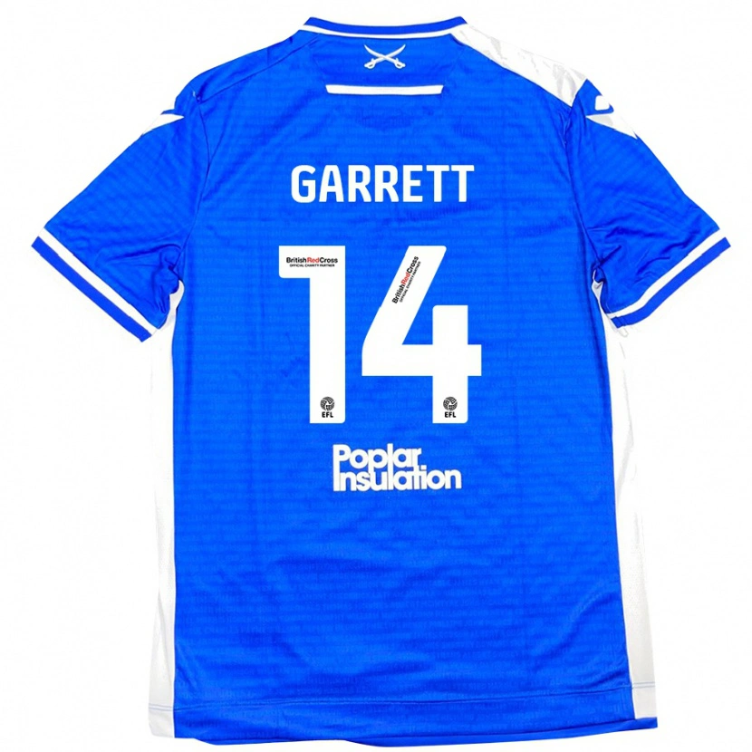 Danxen Kinder Jake Garrett #14 Blau Weiß Heimtrikot Trikot 2024/25 T-Shirt