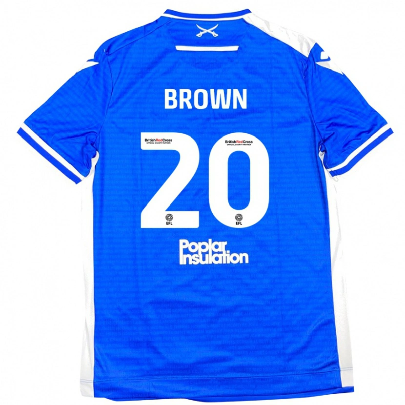 Danxen Kinder Jevani Brown #20 Blau Weiß Heimtrikot Trikot 2024/25 T-Shirt