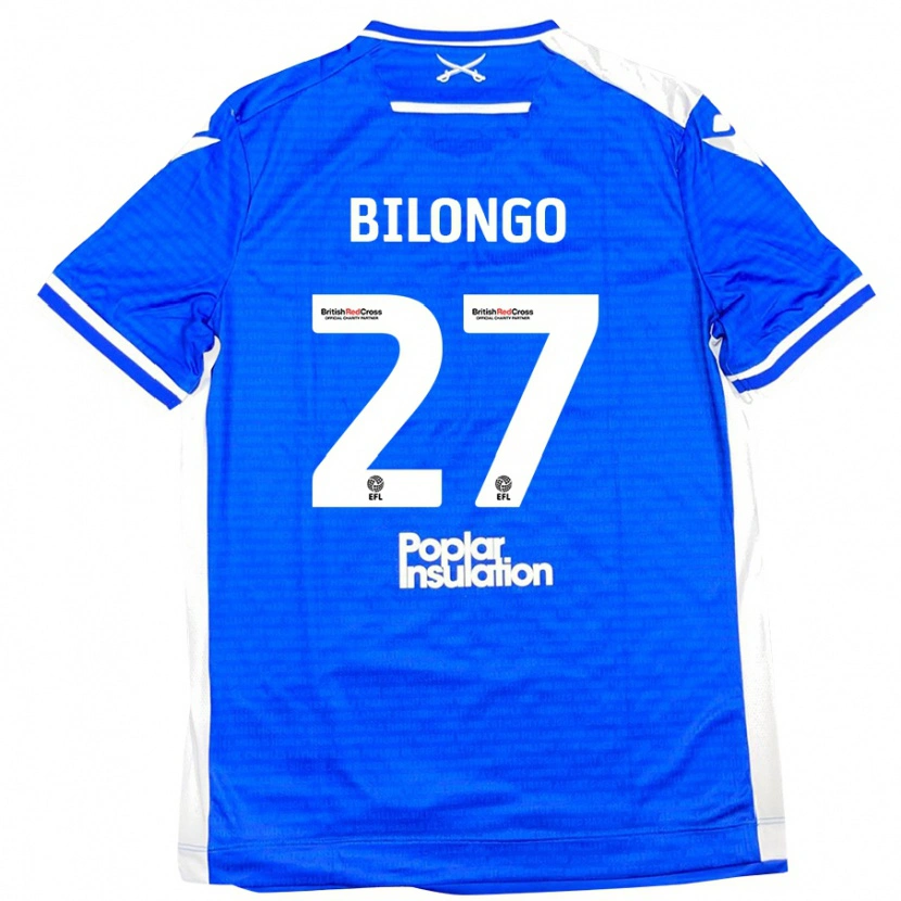 Danxen Kinder Bryant Bilongo #27 Blau Weiß Heimtrikot Trikot 2024/25 T-Shirt