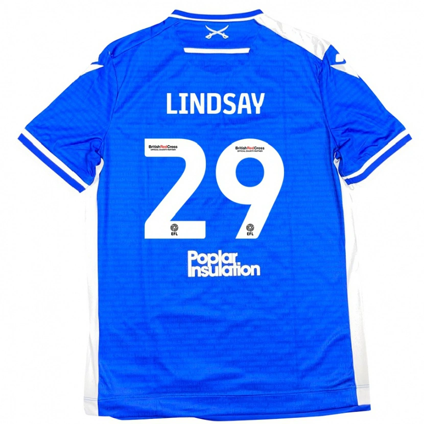 Danxen Kinder Jamie Lindsay #29 Blau Weiß Heimtrikot Trikot 2024/25 T-Shirt