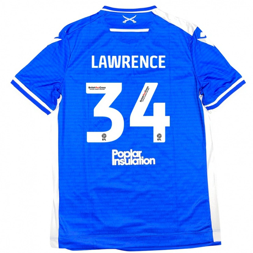 Danxen Kinder Jerry Lawrence #34 Blau Weiß Heimtrikot Trikot 2024/25 T-Shirt