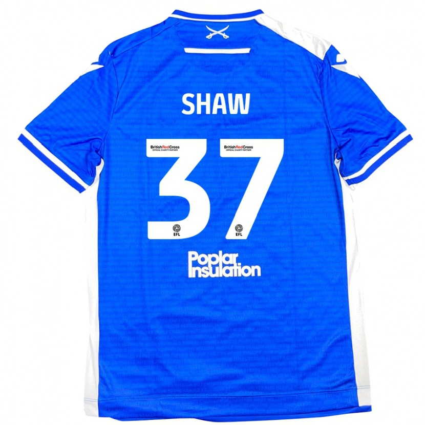 Danxen Kinder Kofi Shaw #37 Blau Weiß Heimtrikot Trikot 2024/25 T-Shirt