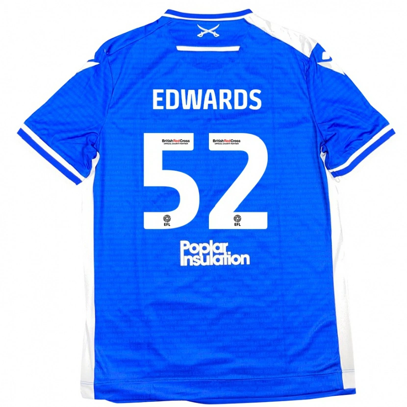 Danxen Kinder Max Edwards #52 Blau Weiß Heimtrikot Trikot 2024/25 T-Shirt