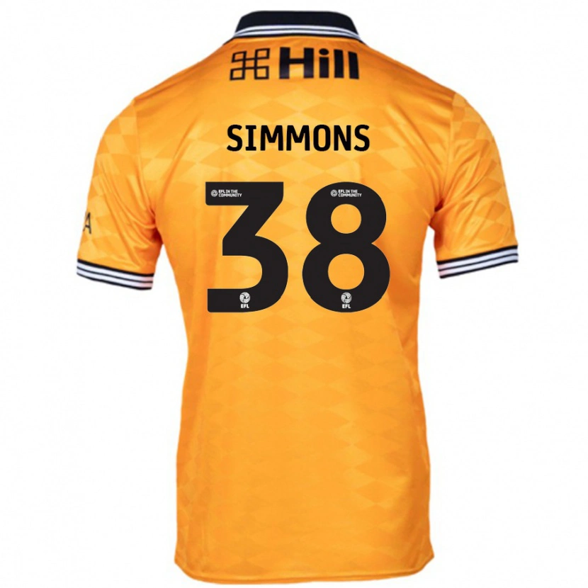 Danxen Kinder Bella Simmons #38 Orange Heimtrikot Trikot 2024/25 T-Shirt