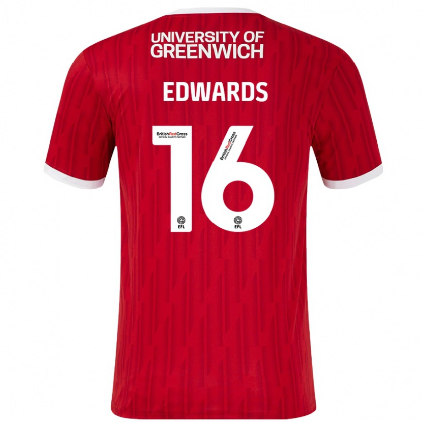 Danxen Kinder Josh Edwards #16 Rot Weiß Heimtrikot Trikot 2024/25 T-Shirt