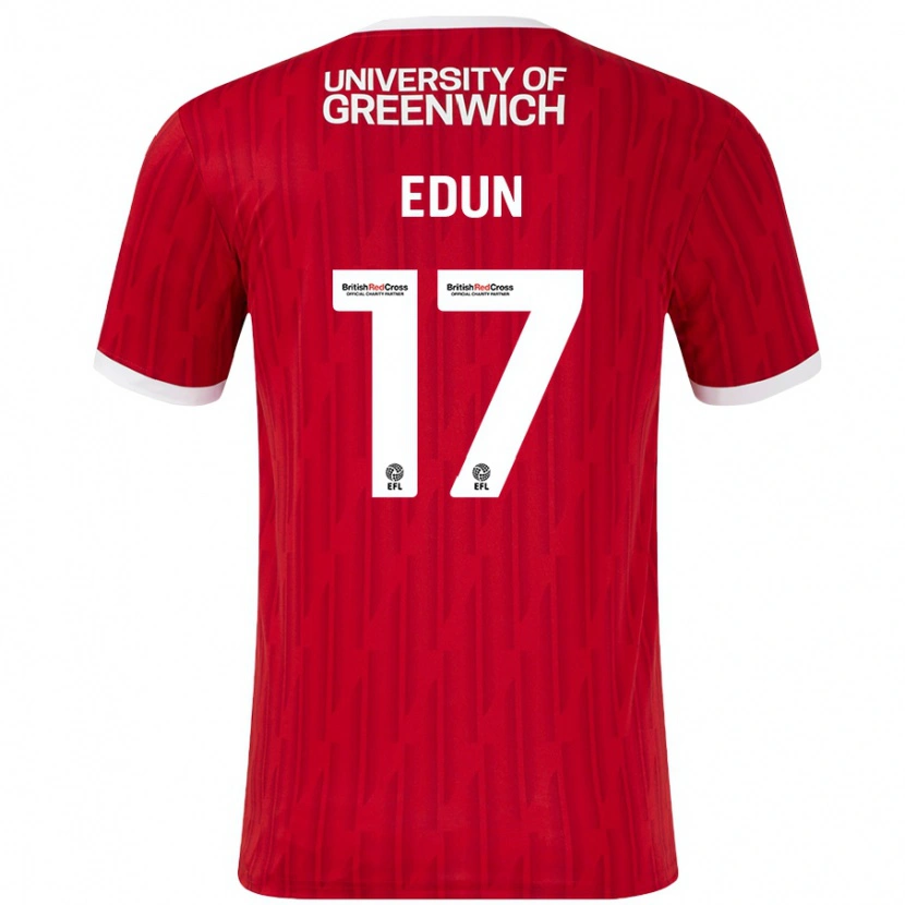 Danxen Kinder Tayo Edun #17 Rot Weiß Heimtrikot Trikot 2024/25 T-Shirt