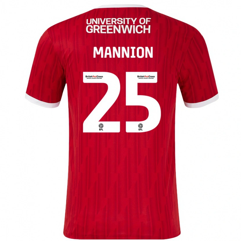 Danxen Kinder Will Mannion #25 Rot Weiß Heimtrikot Trikot 2024/25 T-Shirt