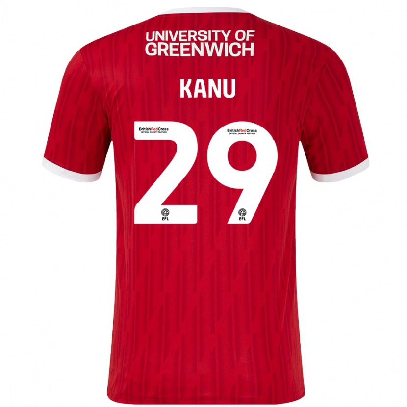 Danxen Kinder Daniel Kanu #29 Rot Weiß Heimtrikot Trikot 2024/25 T-Shirt