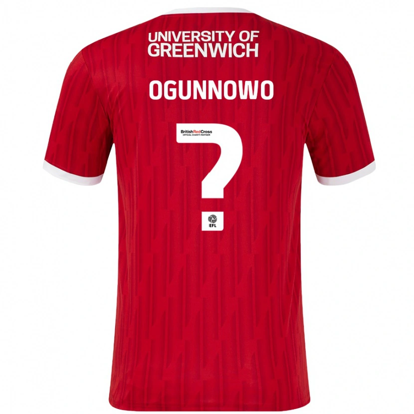 Danxen Kinder Joshua Ogunnowo #0 Rot Weiß Heimtrikot Trikot 2024/25 T-Shirt