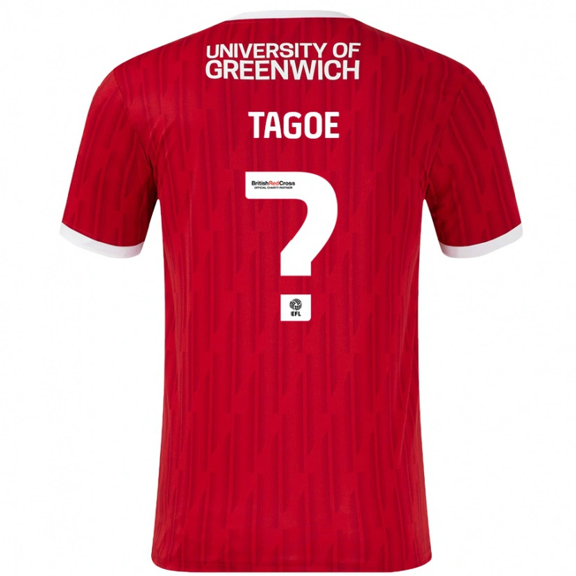 Danxen Kinder Bradley Tagoe #0 Rot Weiß Heimtrikot Trikot 2024/25 T-Shirt