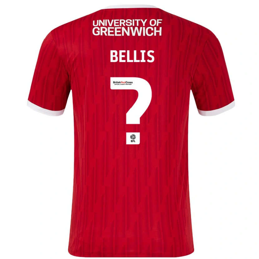 Danxen Kinder Reece Bellis #0 Rot Weiß Heimtrikot Trikot 2024/25 T-Shirt