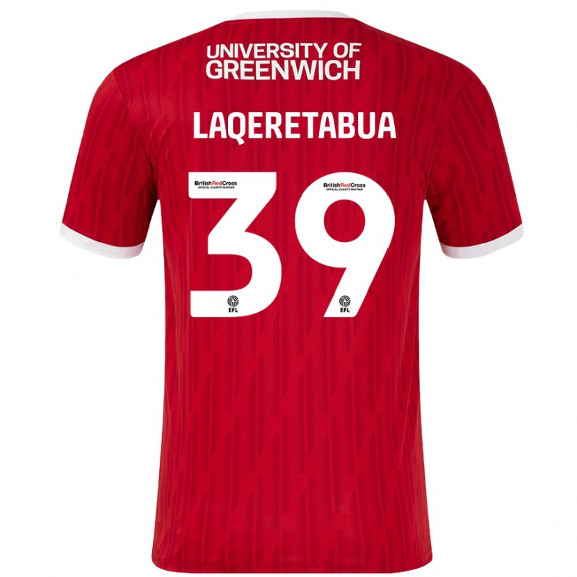 Danxen Kinder Josh Laqeretabua #39 Rot Weiß Heimtrikot Trikot 2024/25 T-Shirt