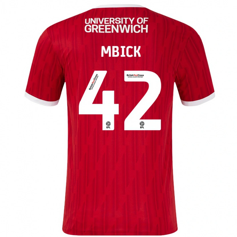 Danxen Kinder Micah Mbick #42 Rot Weiß Heimtrikot Trikot 2024/25 T-Shirt