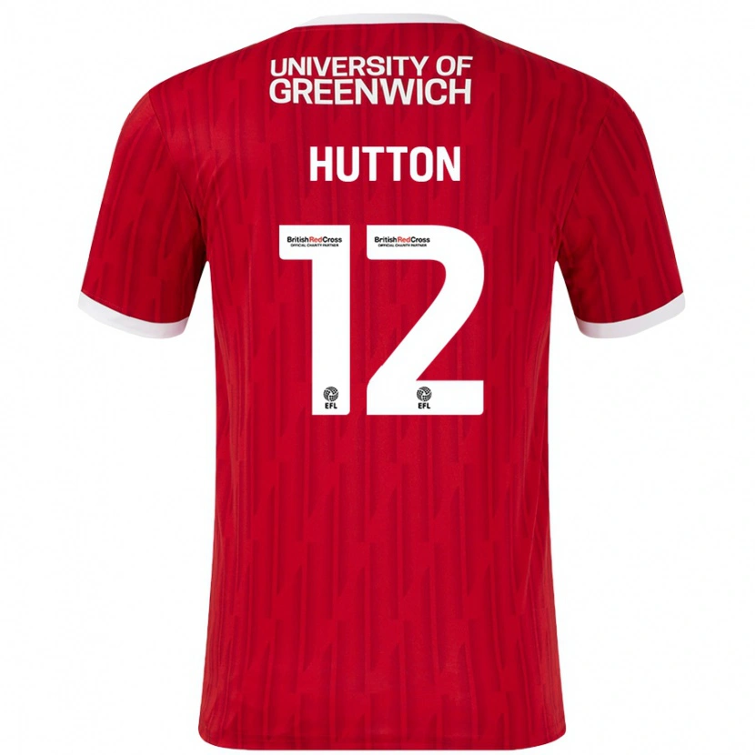 Danxen Kinder Jodie Hutton #12 Rot Weiß Heimtrikot Trikot 2024/25 T-Shirt