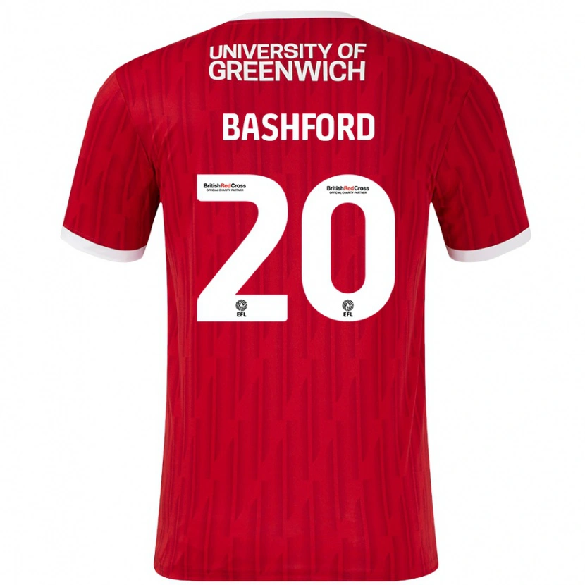 Danxen Kinder Mary Bashford #20 Rot Weiß Heimtrikot Trikot 2024/25 T-Shirt