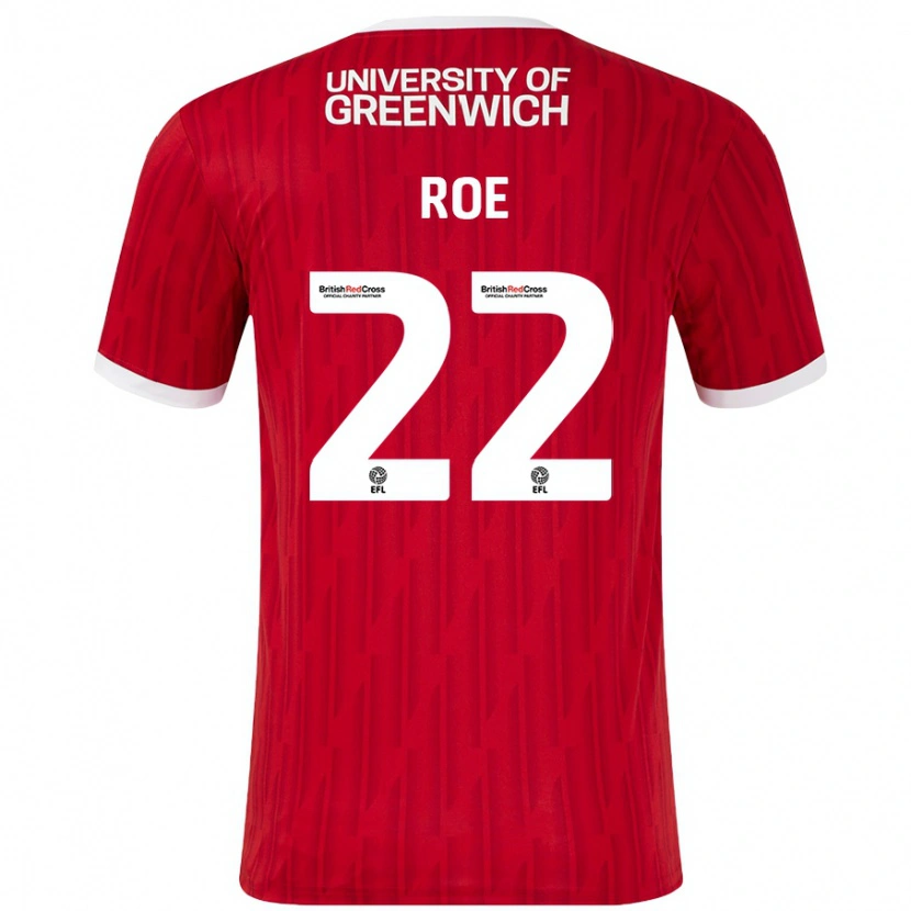 Danxen Kinder Bethan Roe #22 Rot Weiß Heimtrikot Trikot 2024/25 T-Shirt