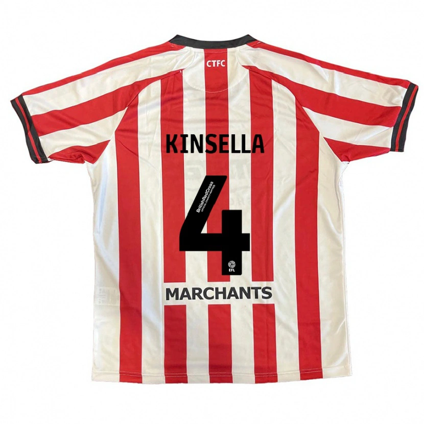 Danxen Kinder Liam Kinsella #4 Rot Weiß Heimtrikot Trikot 2024/25 T-Shirt