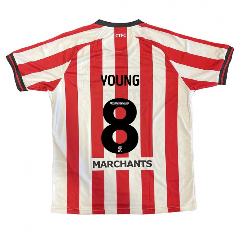 Danxen Kinder Luke Young #8 Rot Weiß Heimtrikot Trikot 2024/25 T-Shirt