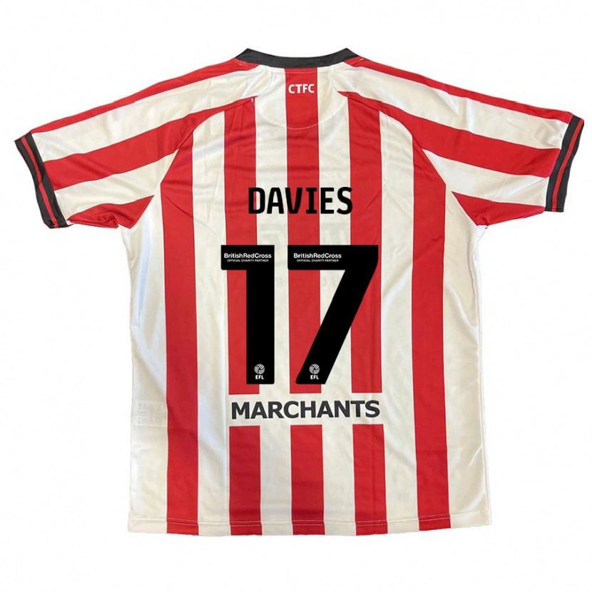 Danxen Kinder Annabel Davies #17 Rot Weiß Heimtrikot Trikot 2024/25 T-Shirt