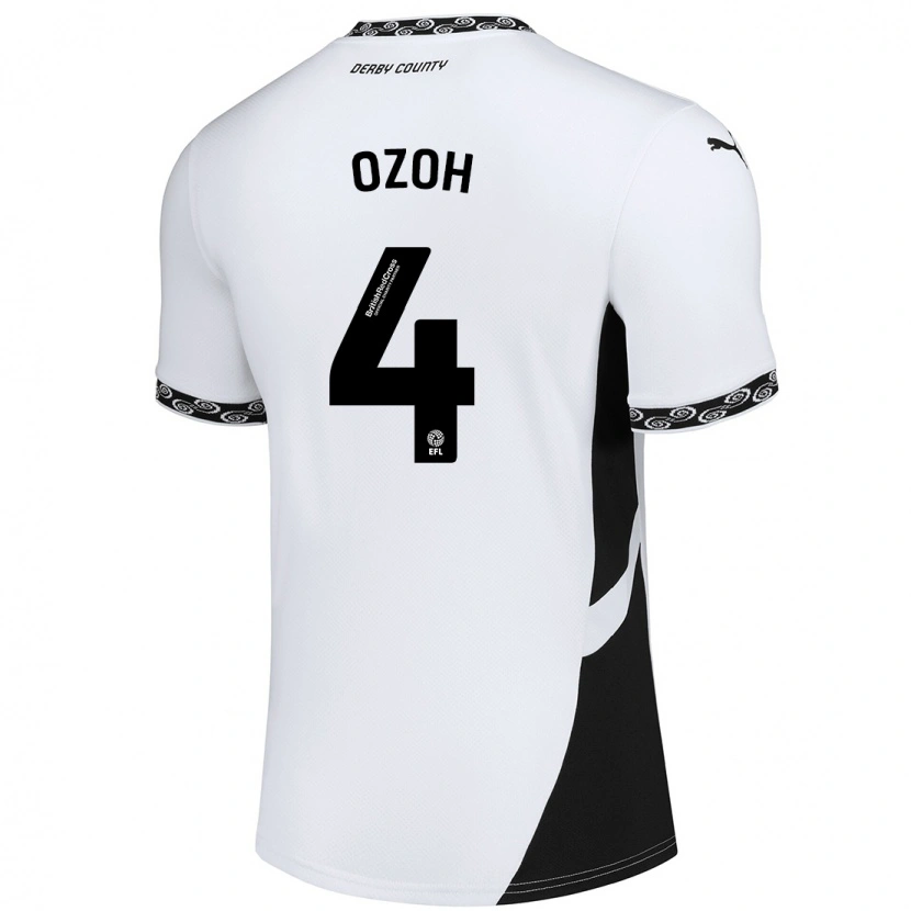 Danxen Kinder David Ozoh #4 Weiß Schwarz Heimtrikot Trikot 2024/25 T-Shirt