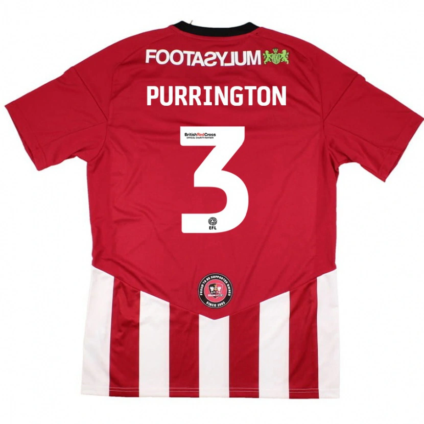 Danxen Kinder Ben Purrington #3 Rot Weiß Heimtrikot Trikot 2024/25 T-Shirt