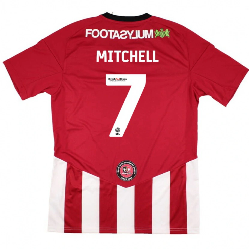 Danxen Kinder Demetri Mitchell #7 Rot Weiß Heimtrikot Trikot 2024/25 T-Shirt