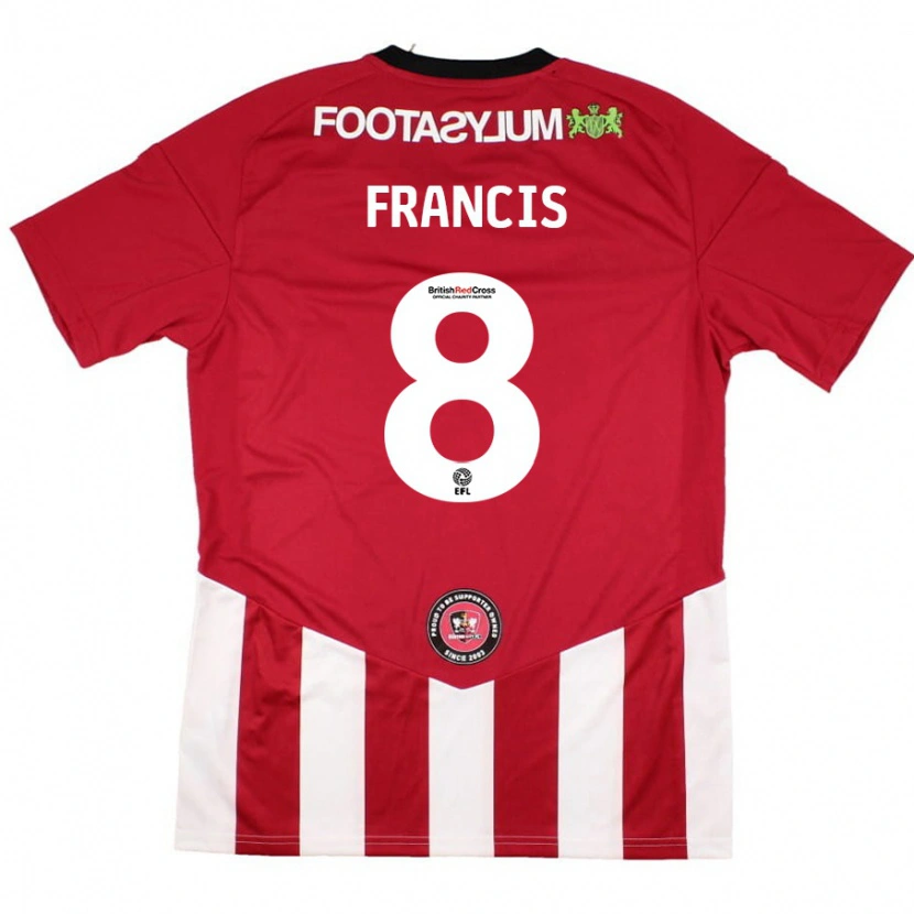 Danxen Kinder Ed Francis #8 Rot Weiß Heimtrikot Trikot 2024/25 T-Shirt