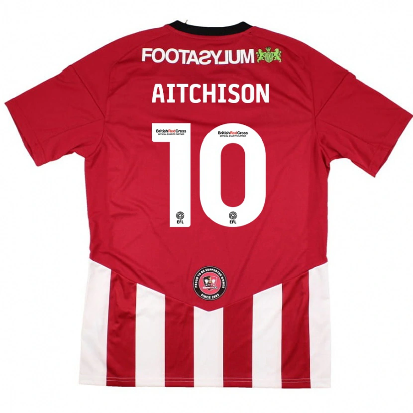 Danxen Kinder Jack Aitchison #10 Rot Weiß Heimtrikot Trikot 2024/25 T-Shirt