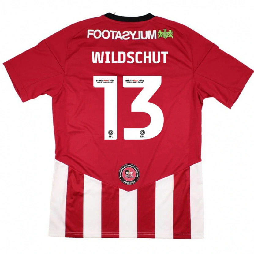 Danxen Kinder Yanic Wildschut #13 Rot Weiß Heimtrikot Trikot 2024/25 T-Shirt