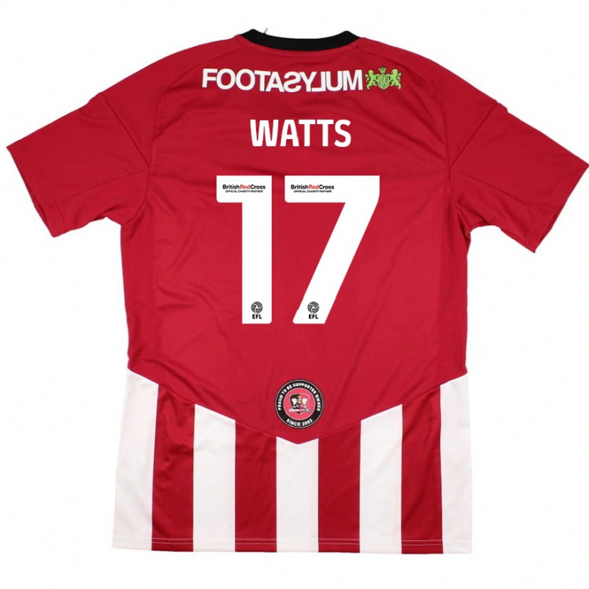 Danxen Kinder Caleb Watts #17 Rot Weiß Heimtrikot Trikot 2024/25 T-Shirt