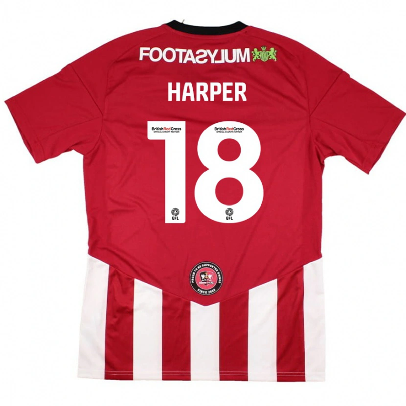 Danxen Kinder Vincent Harper #18 Rot Weiß Heimtrikot Trikot 2024/25 T-Shirt