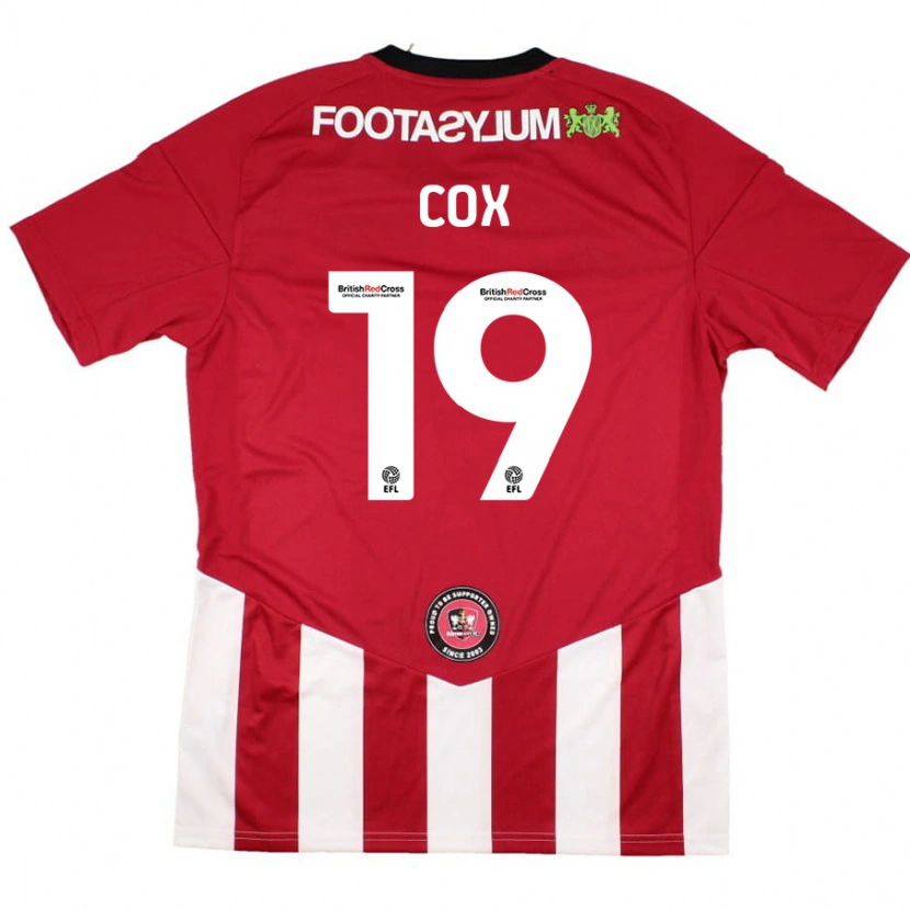 Danxen Kinder Sonny Cox #19 Rot Weiß Heimtrikot Trikot 2024/25 T-Shirt