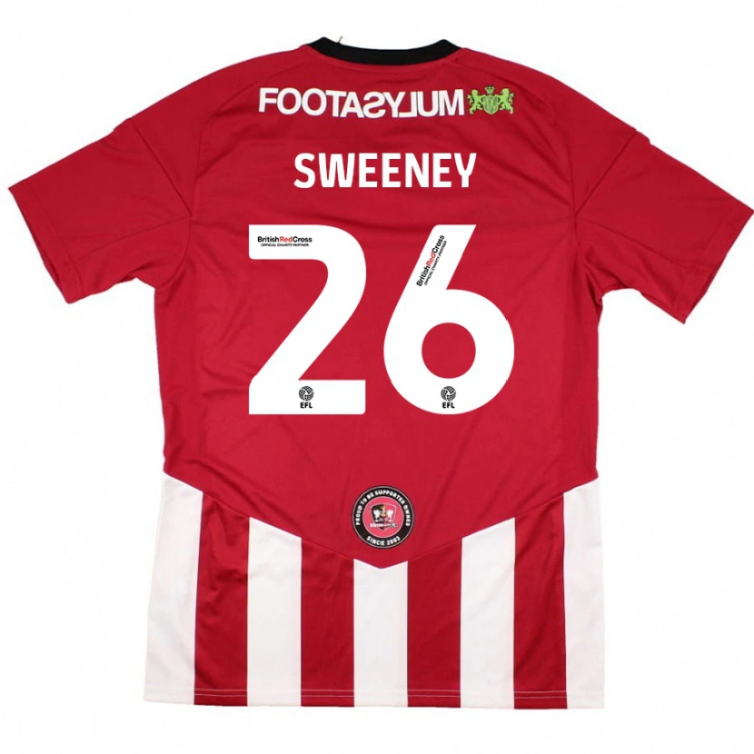 Danxen Kinder Pierce Sweeney #26 Rot Weiß Heimtrikot Trikot 2024/25 T-Shirt