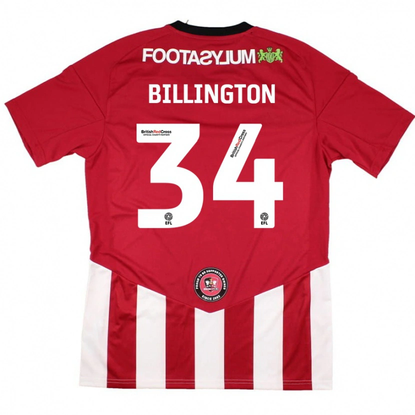 Danxen Kinder Gabe Billington #34 Rot Weiß Heimtrikot Trikot 2024/25 T-Shirt