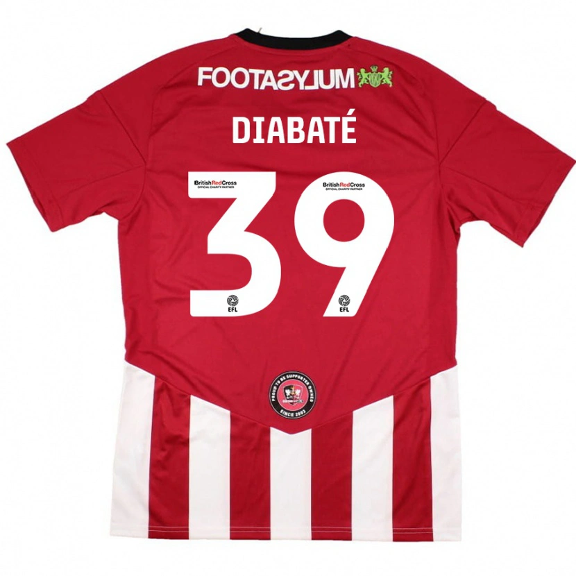 Danxen Kinder Cheick Diabaté #39 Rot Weiß Heimtrikot Trikot 2024/25 T-Shirt