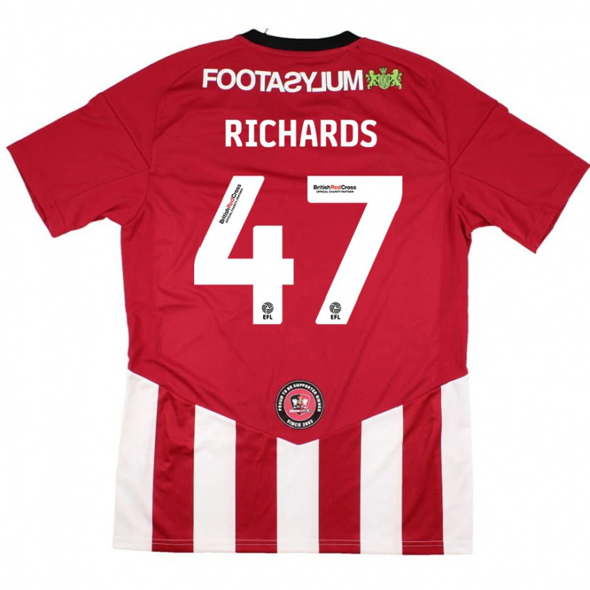 Danxen Kinder Jake Richards #47 Rot Weiß Heimtrikot Trikot 2024/25 T-Shirt