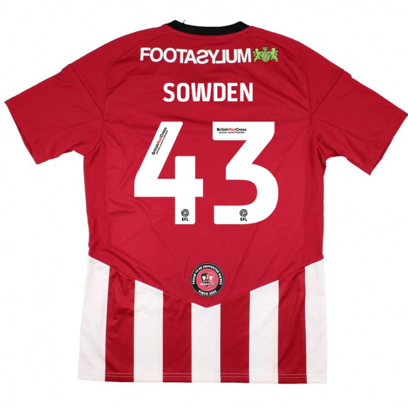 Danxen Kinder Andrew Sowden #43 Rot Weiß Heimtrikot Trikot 2024/25 T-Shirt