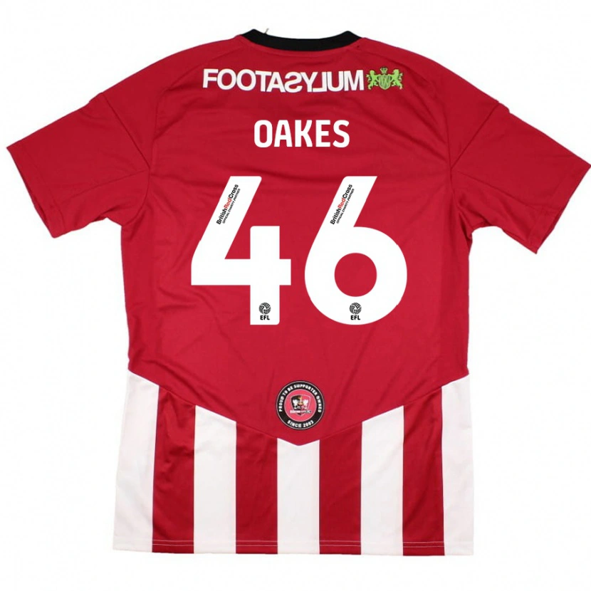 Danxen Kinder Liam Oakes #46 Rot Weiß Heimtrikot Trikot 2024/25 T-Shirt